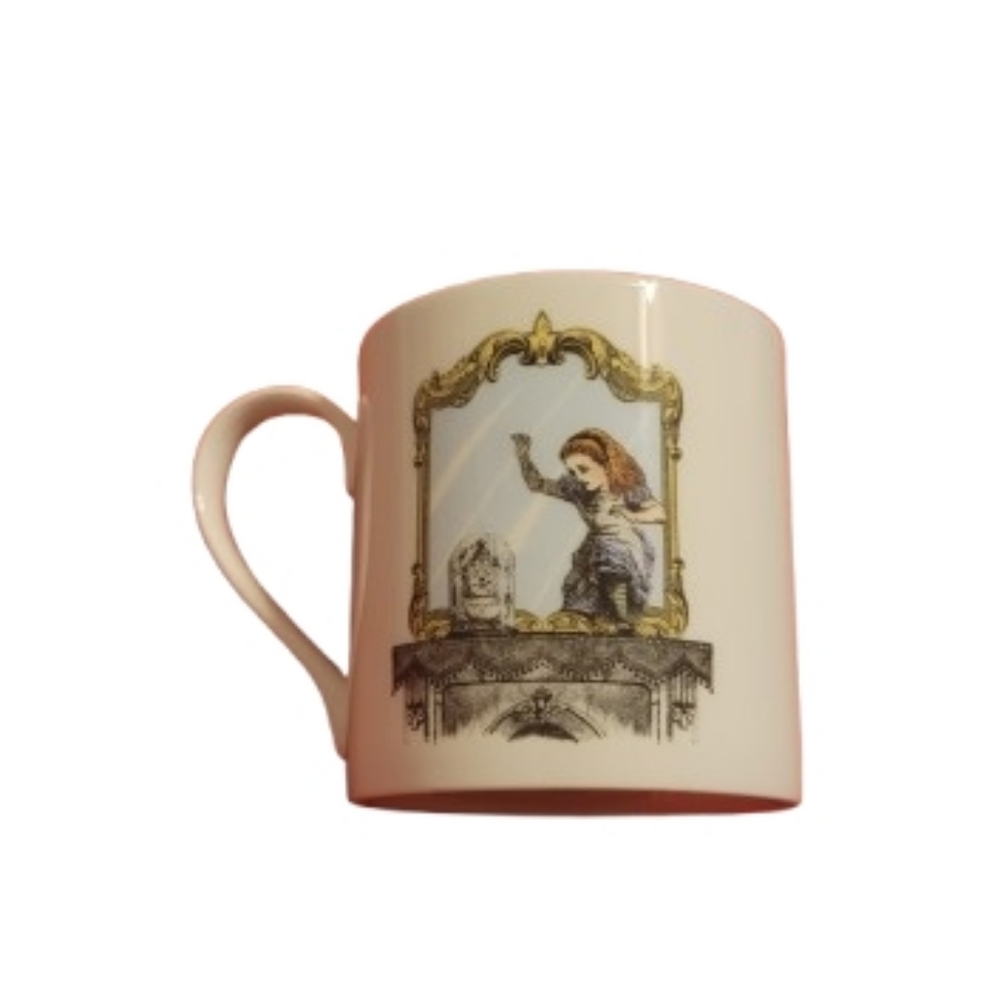 Alice in Wonderland Illustrated Mug Through The Looking Glass Fine Bone China